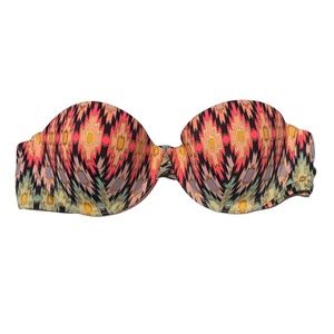 Victoria's Secret Warm Ikat Foil Beach Bandeau Swim Top 32B